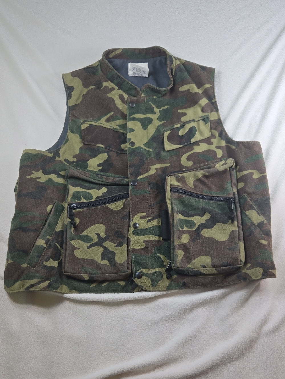 Camo Utility/Fishing Vest - Green/Brown Pattern
